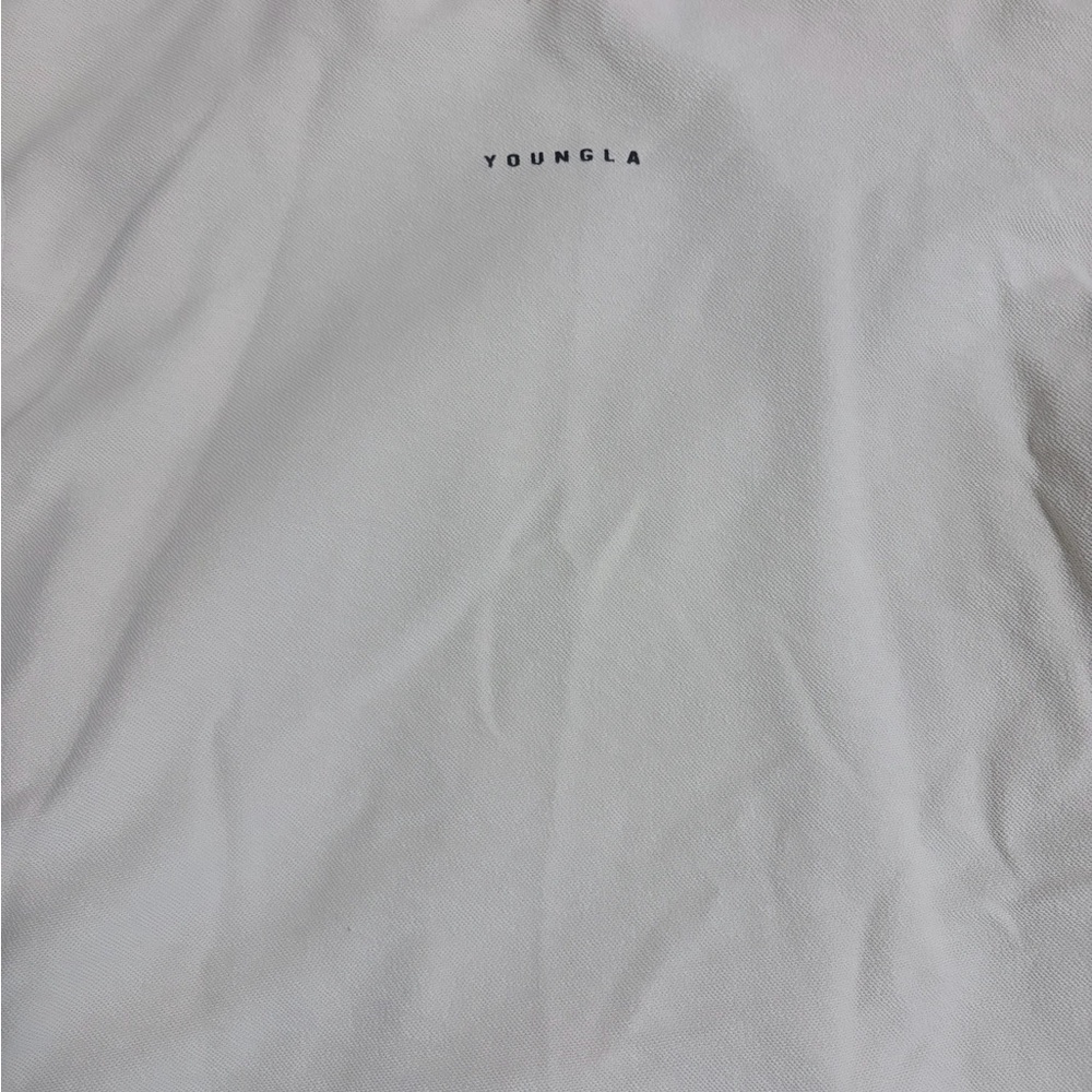 YoungLA Men's 455 Reversible Cream Shirt.